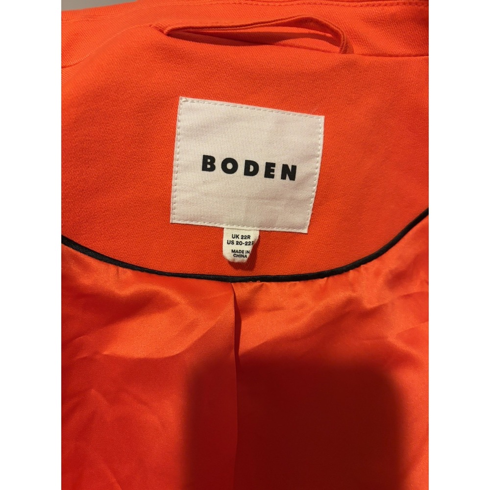 Boden Orange Cotton Blazer | Tailored Career Jacket, US 20 - 22 NWOT - Picture 2 of 5